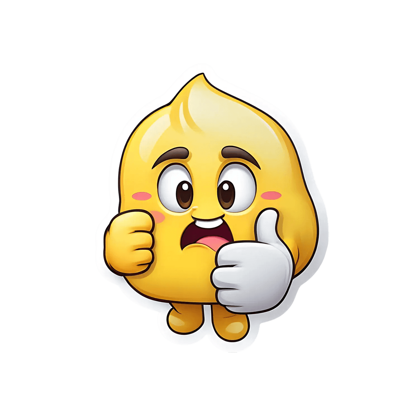Cute Thumbs-Up Sticker - Emoji Style - Heat Press Transfer