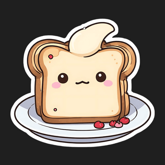 Cute Toasty Bread - Sticker - Heat Press Transfer