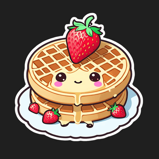 Cute Waffle - Sticker - Heat Press Transfer