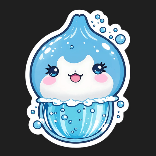Cute Water Drop - Sticker - Heat Press Transfer