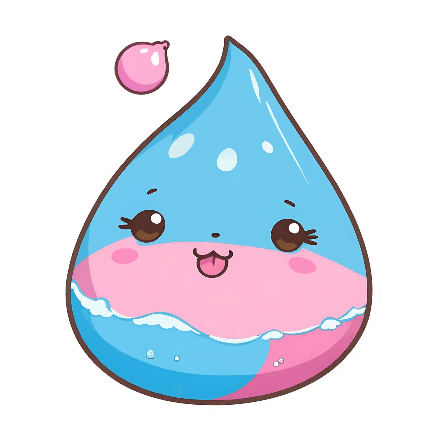 Cute Waterdrop - Sticker - Heat Press Transfer