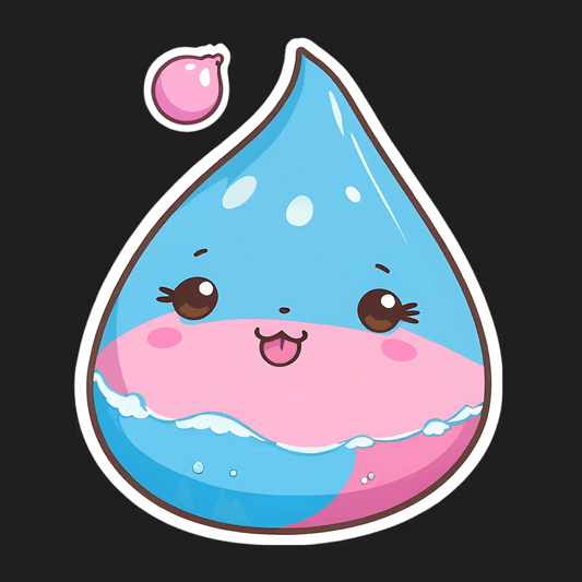 Cute Waterdrop - Sticker - Heat Press Transfer