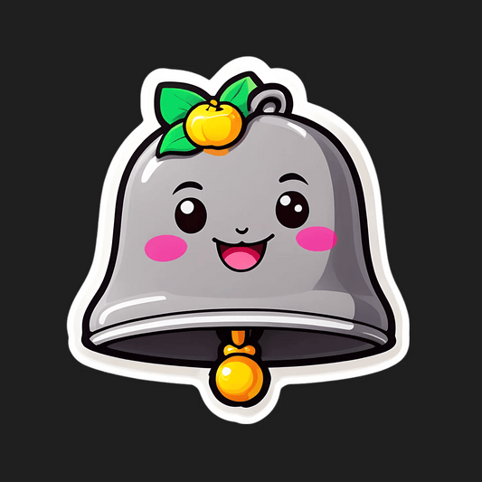 Cute Bell Sticker - UV DTF with Fruit Accent - Heat Press Transfer