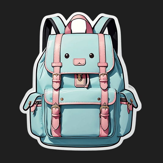 Cute Cat Backpack - Sticker - Heat Press Transfer