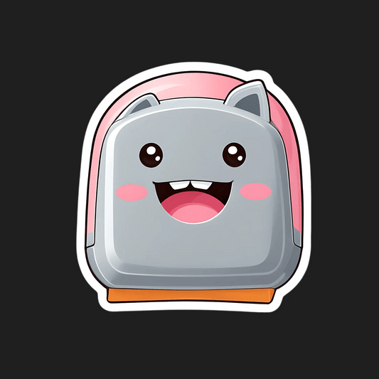 Cute Cat Backpack - Sticker - Heat Press Transfer