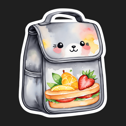 Cute Cat Lunchbox - Sticker - Heat Press Transfer