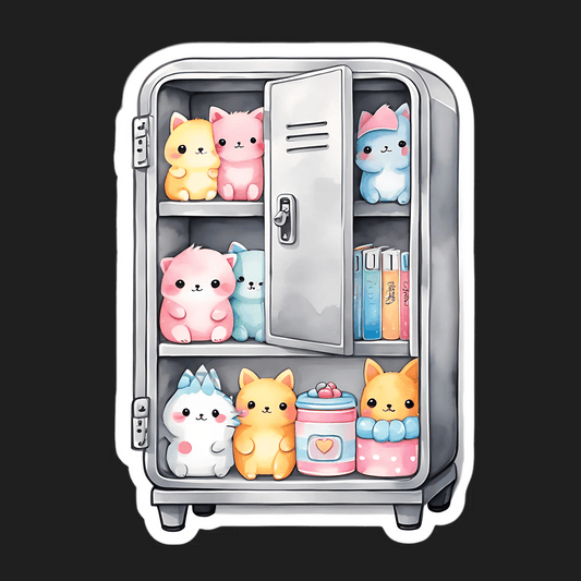 Cute Cats Fridge - Kawaii Sticker - Heat Press Transfer