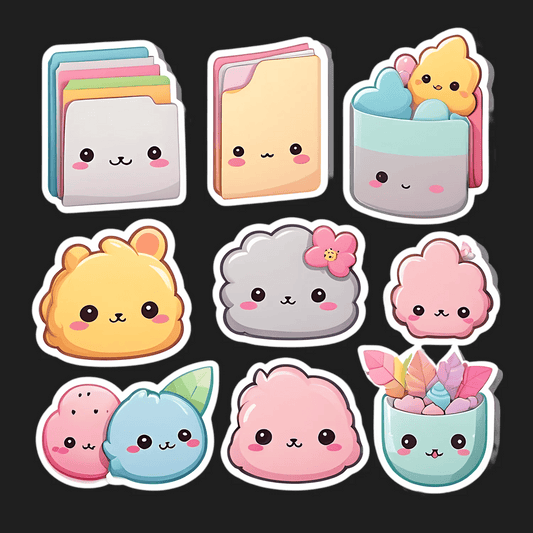 Cute Characters - Sticker - Heat Press Transfer