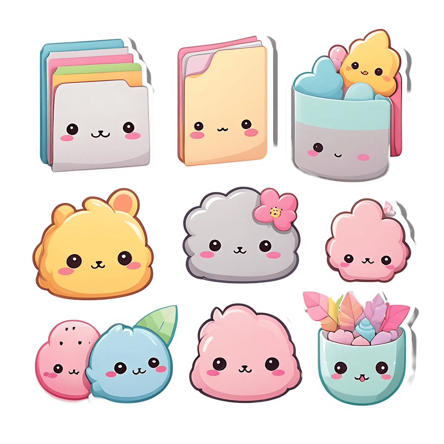 Cute Characters - Sticker - Heat Press Transfer