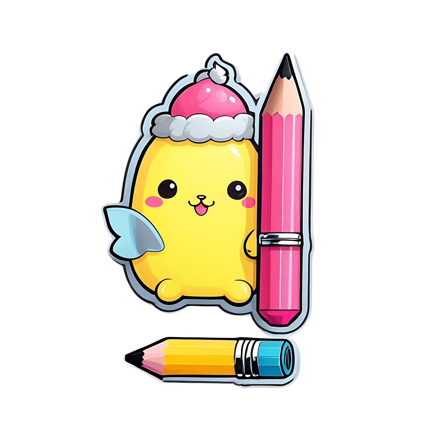 Cute Chick Pencil - Sticker - Heat Press Transfer