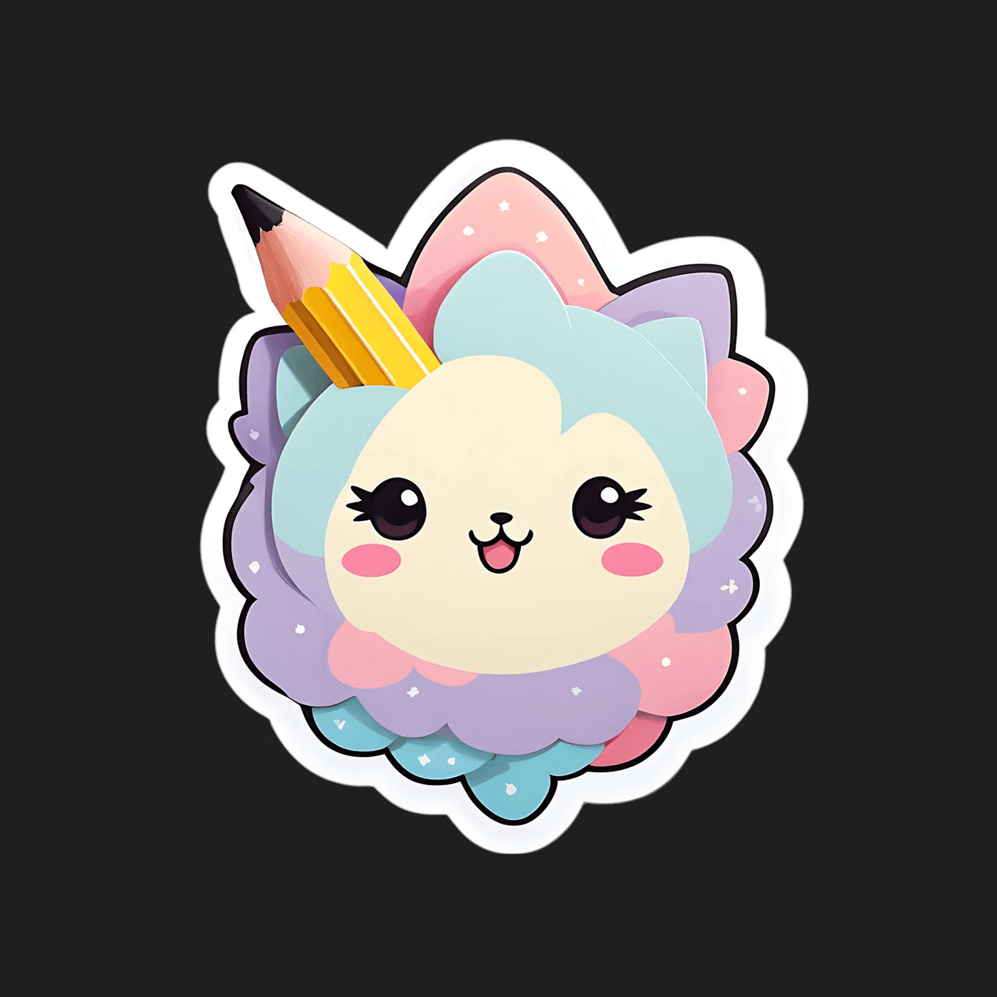 Cute Kawaii Pencil - Sticker - Heat Press Transfer