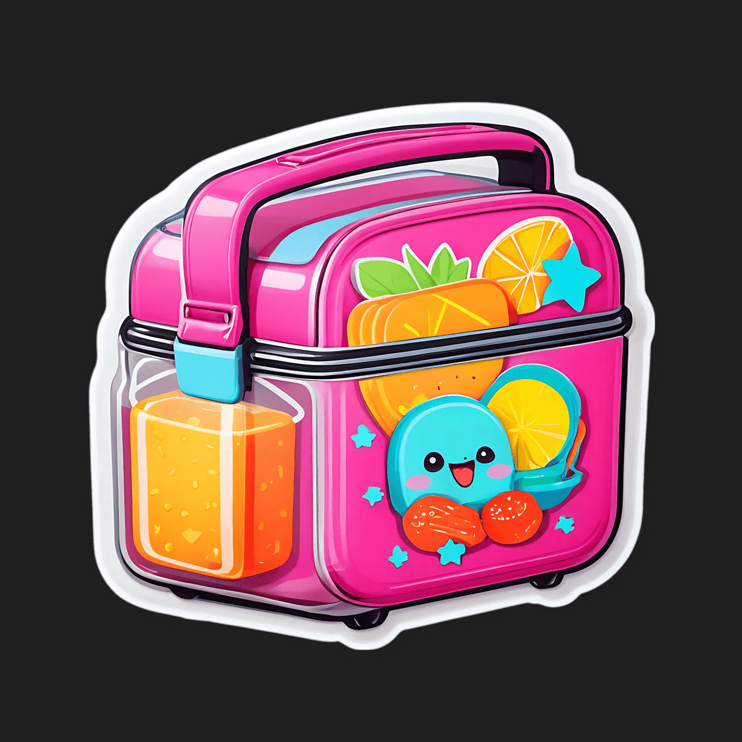Cute Lunchbox Sticker - Colorful and Fun - Heat Press Transfer