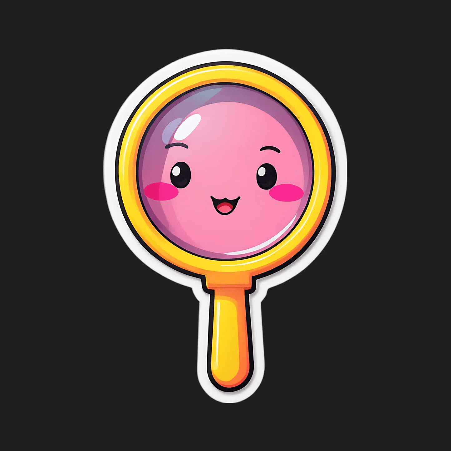 Cute Magnifying Glass - Sticker - Heat Press Transfer