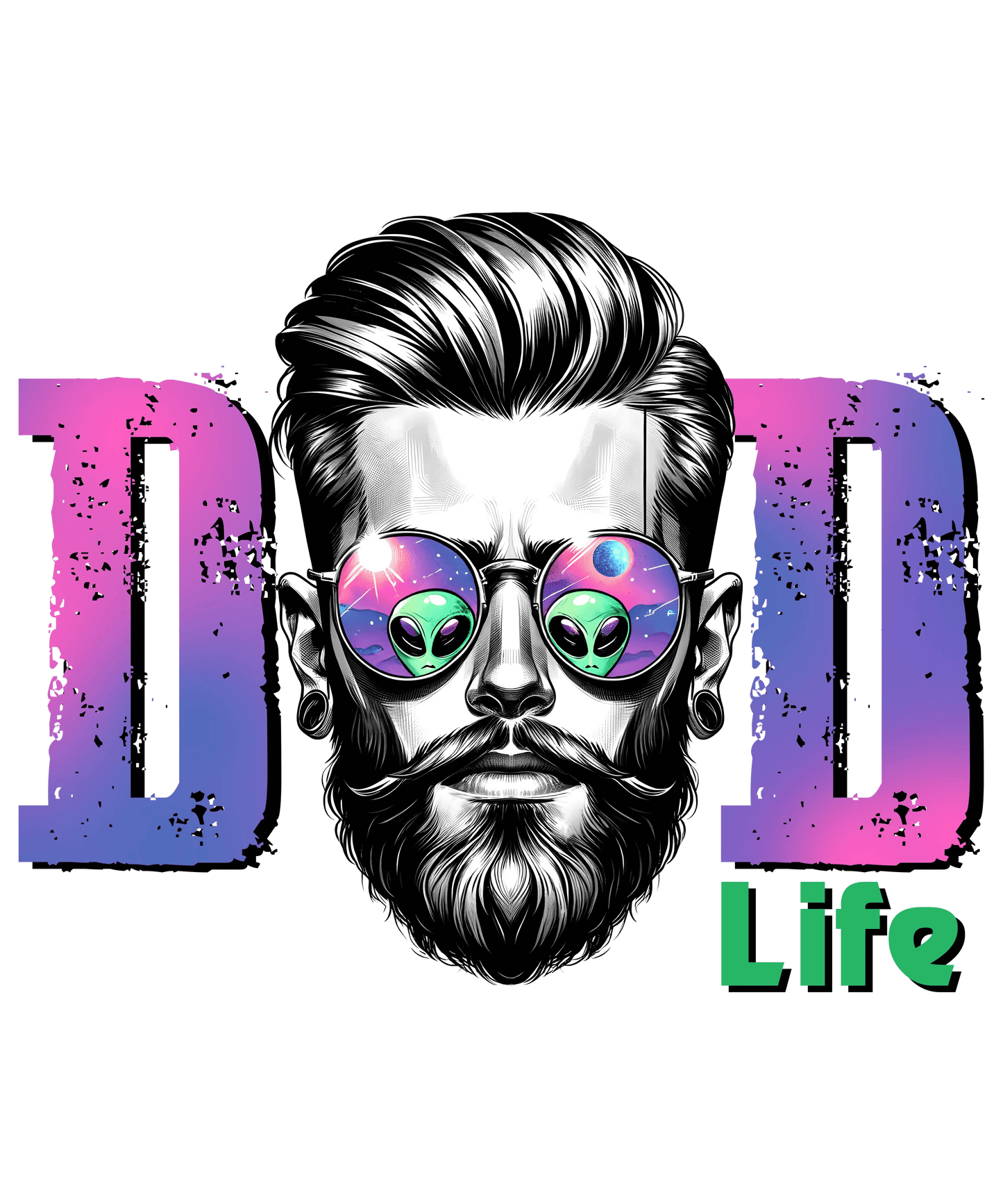 Dad Life Design - DTF Ready To Press - Heat Press Transfer