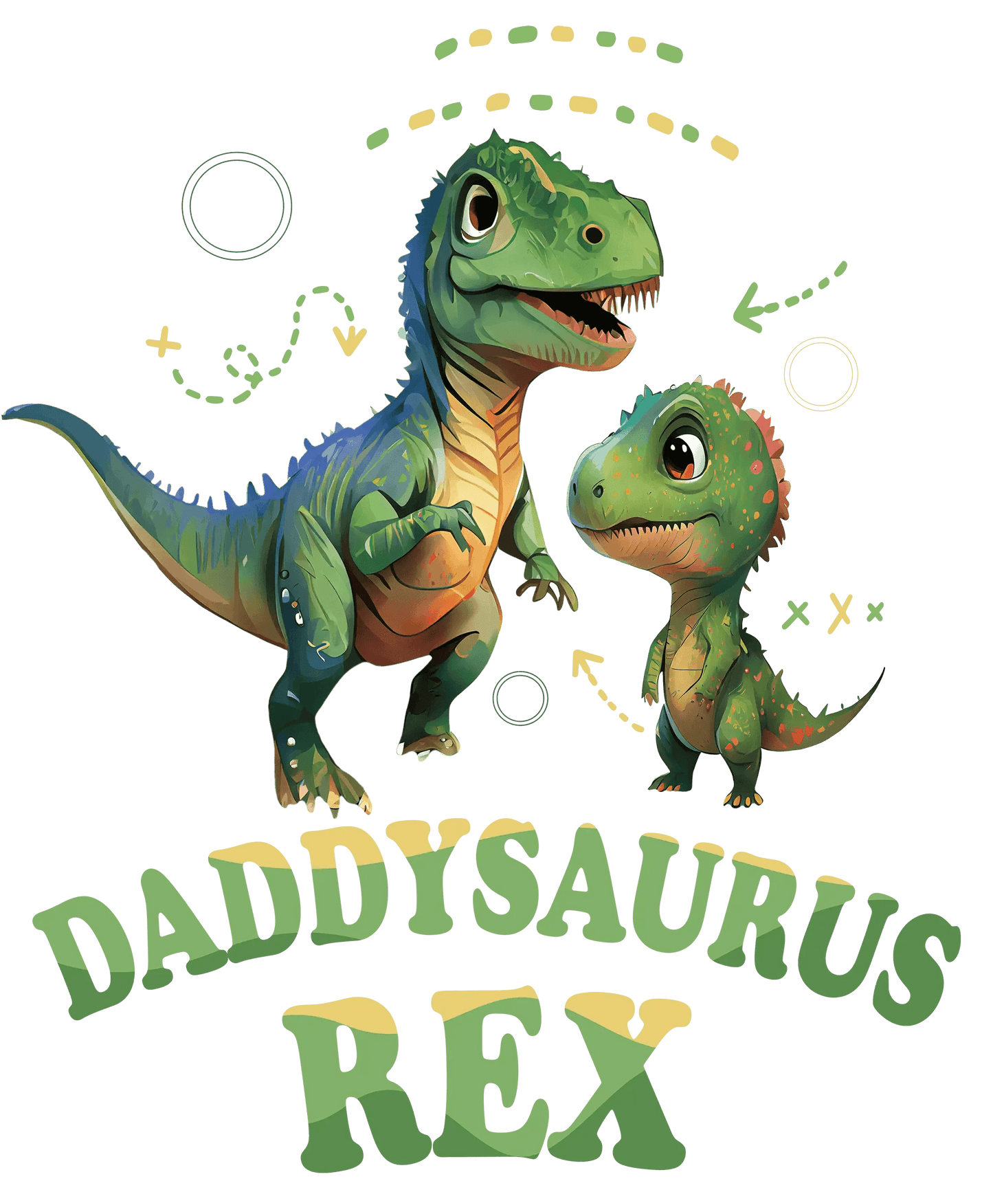 Daddysaurus Rex Design - DTF Ready To Press - Heat Press Transfer
