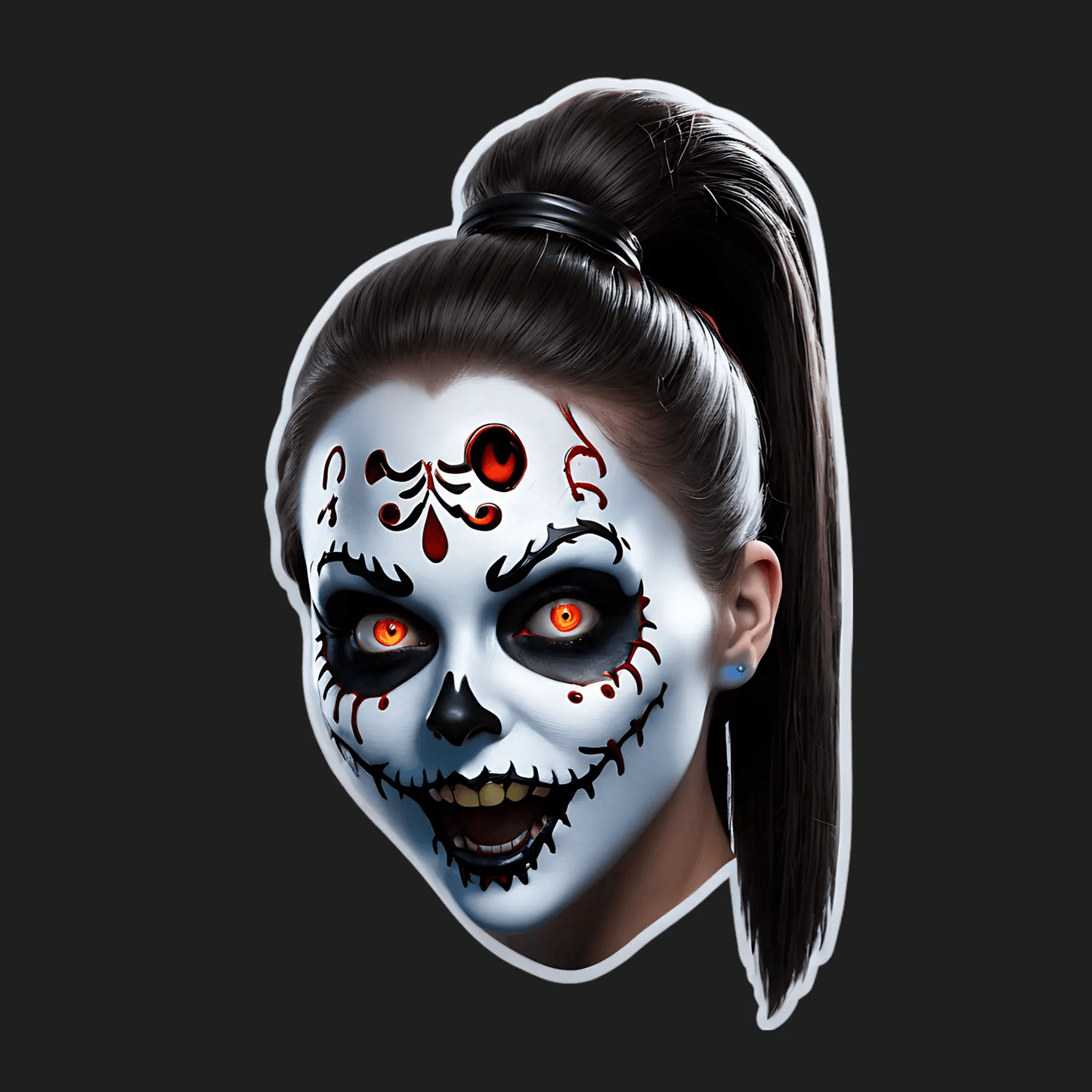 Day of the Dead Sticker - Sugar Skull Theme - Heat Press Transfer