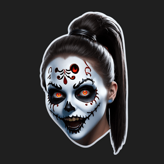 Day of the Dead Sticker - Sugar Skull Theme - Heat Press Transfer