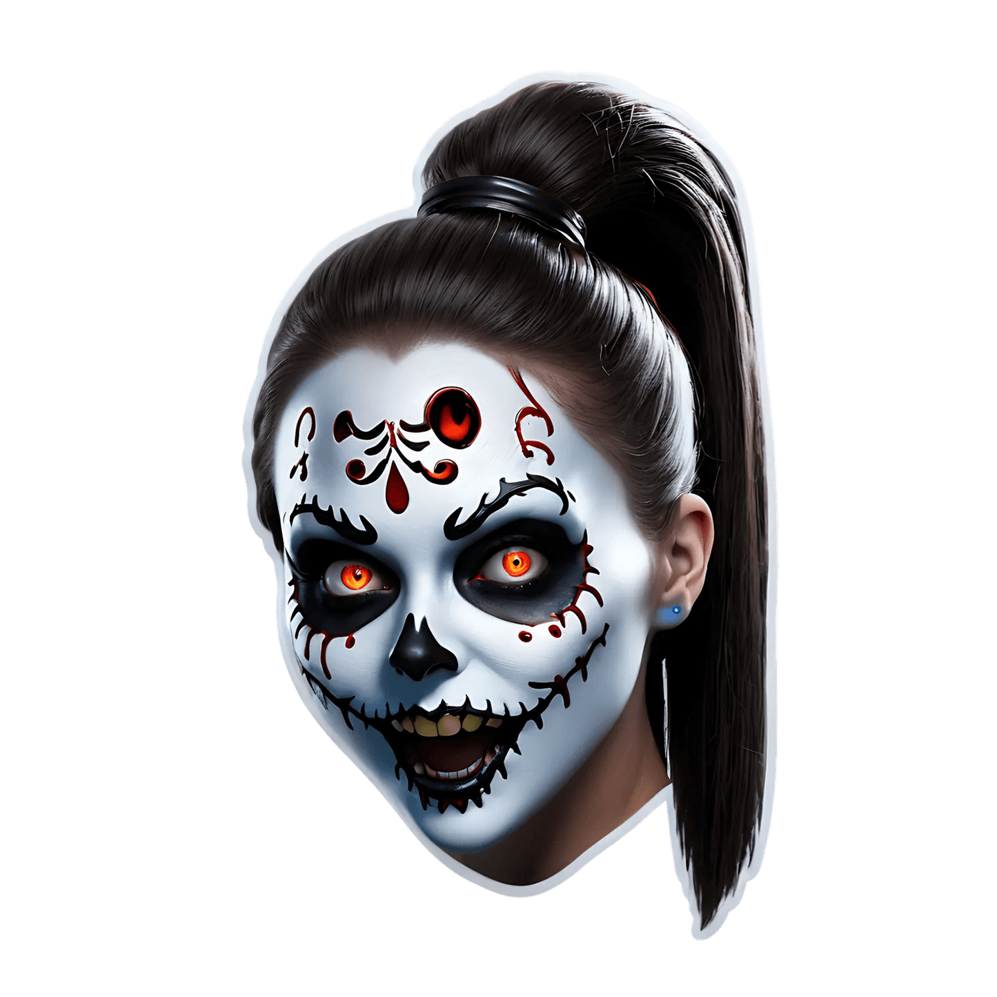 Day of the Dead Sticker - Sugar Skull Theme - Heat Press Transfer