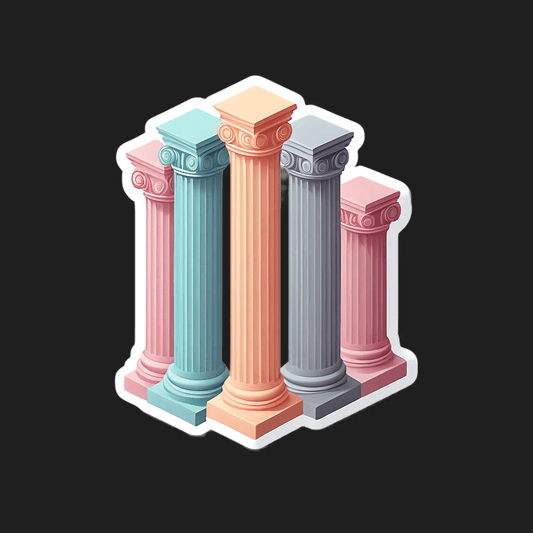 Decorative Columns Sticker - Elegant UV DTF - Heat Press Transfer