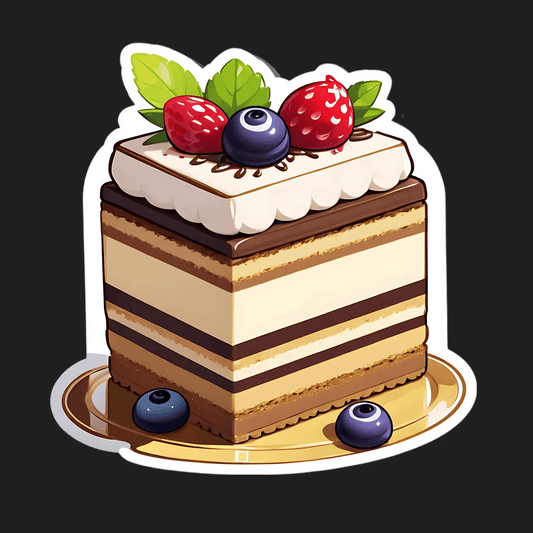 Dessert Cake Sticker - Vibrant UV DTF - Heat Press Transfer