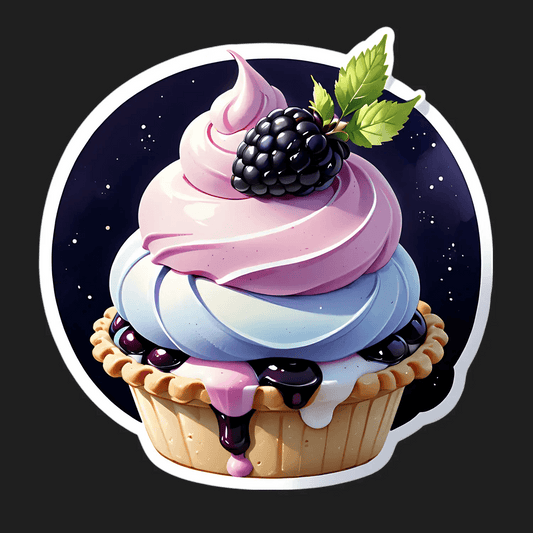 Dessert Delight - Berry Cupcake Sticker - Heat Press Transfer