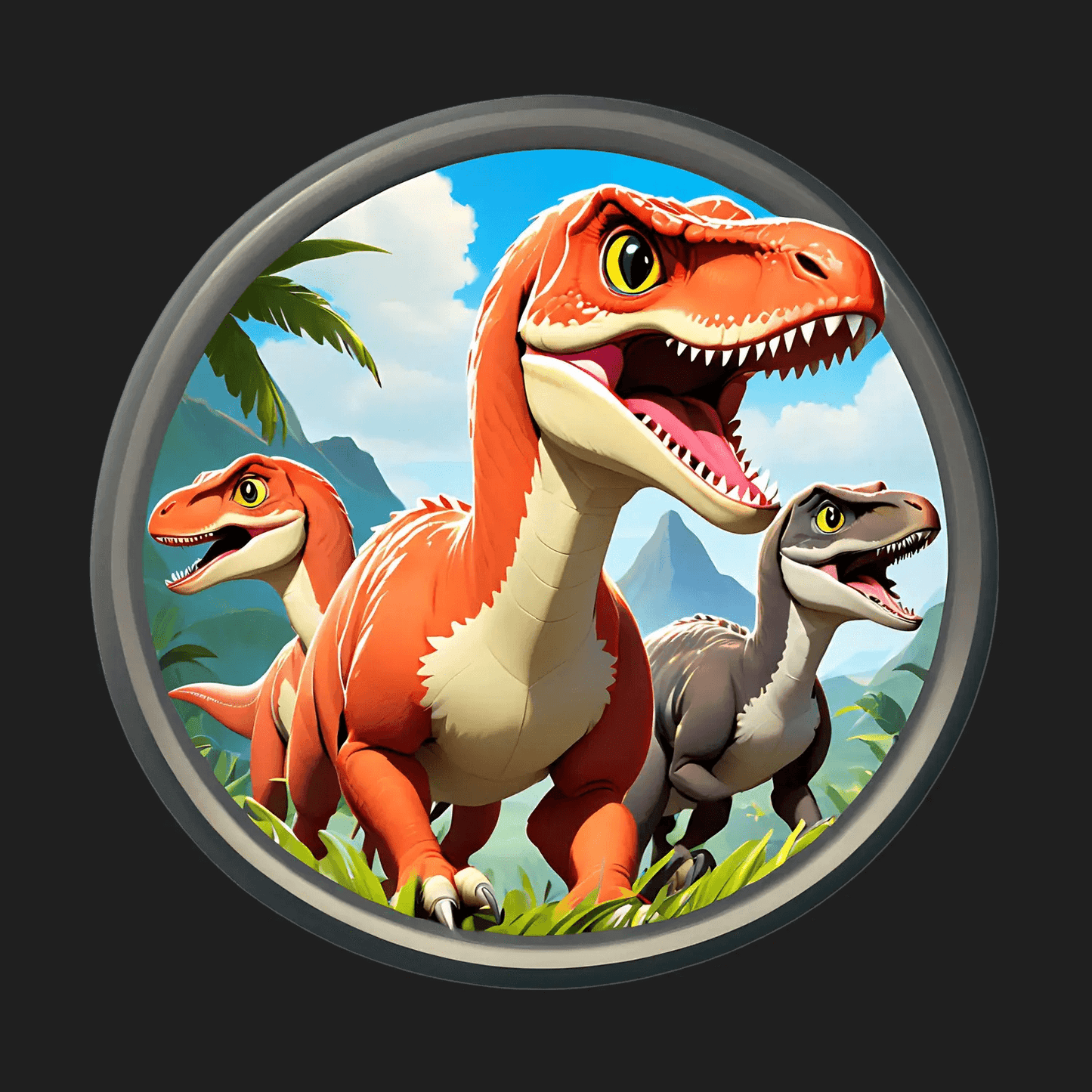 Dinosaur Adventures - UV DTF Sticker - Heat Press Transfer