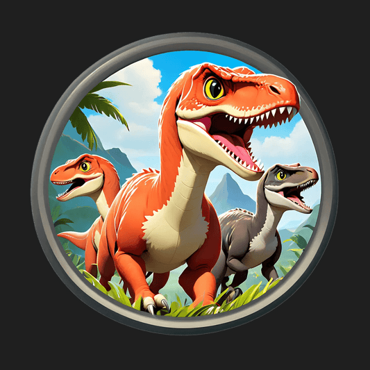 Dinosaur Adventures - UV DTF Sticker - Heat Press Transfer