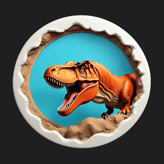 Dinosaur Breakout - Wall Sticker - Heat Press Transfer