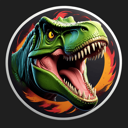 Dinosaur Decal - UV DTF Sticker - Heat Press Transfer