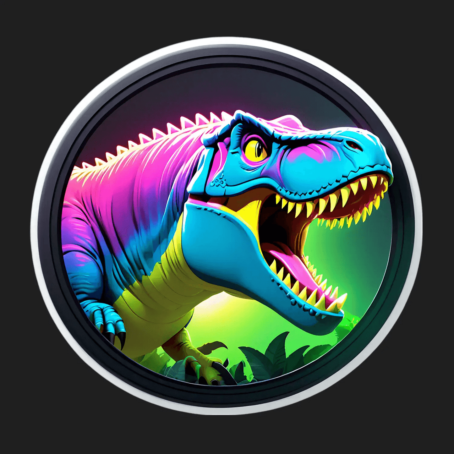 Dinosaur Decal - Vibrant T-Rex Sticker - Heat Press Transfer