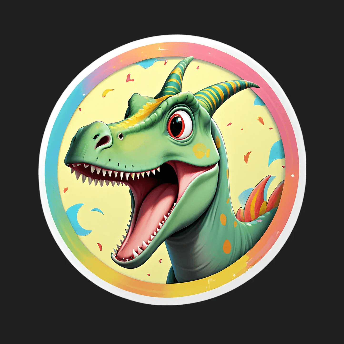 Dinosaur Fun - Colorful Sticker - Heat Press Transfer