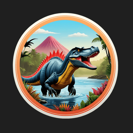 Dinosaur Jungle Scene - Sticker - Heat Press Transfer