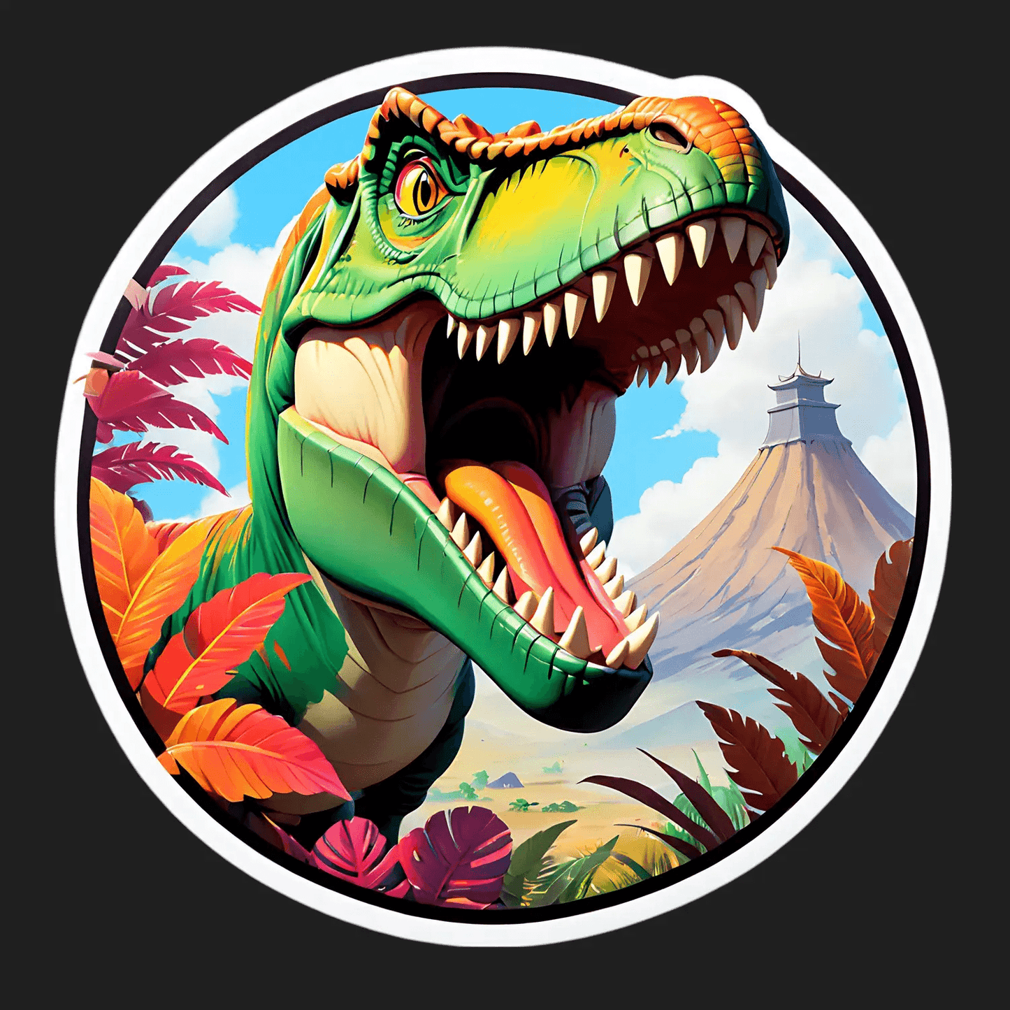 Dinosaur Jungle - UV DTF Sticker - Heat Press Transfer