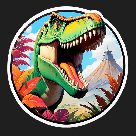 Dinosaur Jungle - UV DTF Sticker - Heat Press Transfer