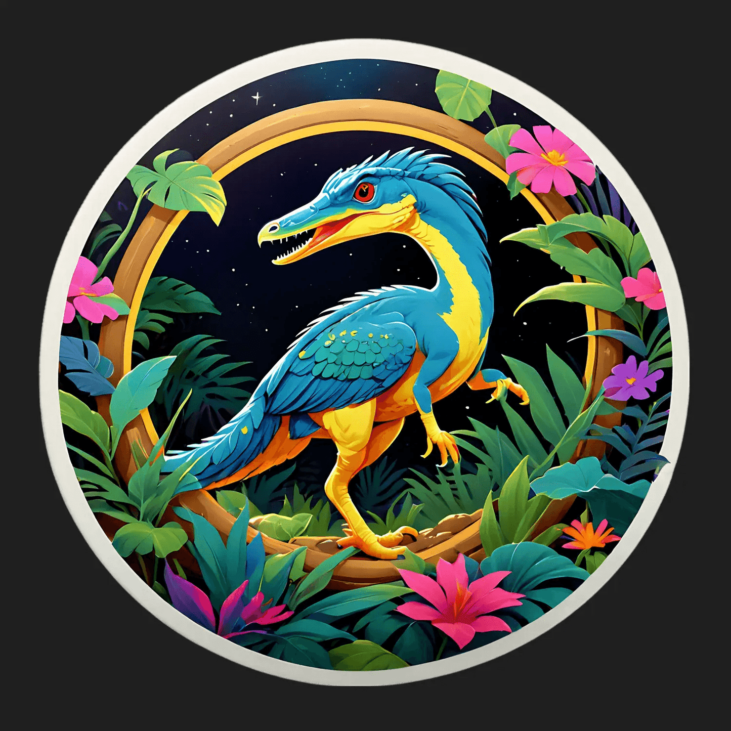 Dinosaur Jungle - Vibrant UV Sticker - Heat Press Transfer