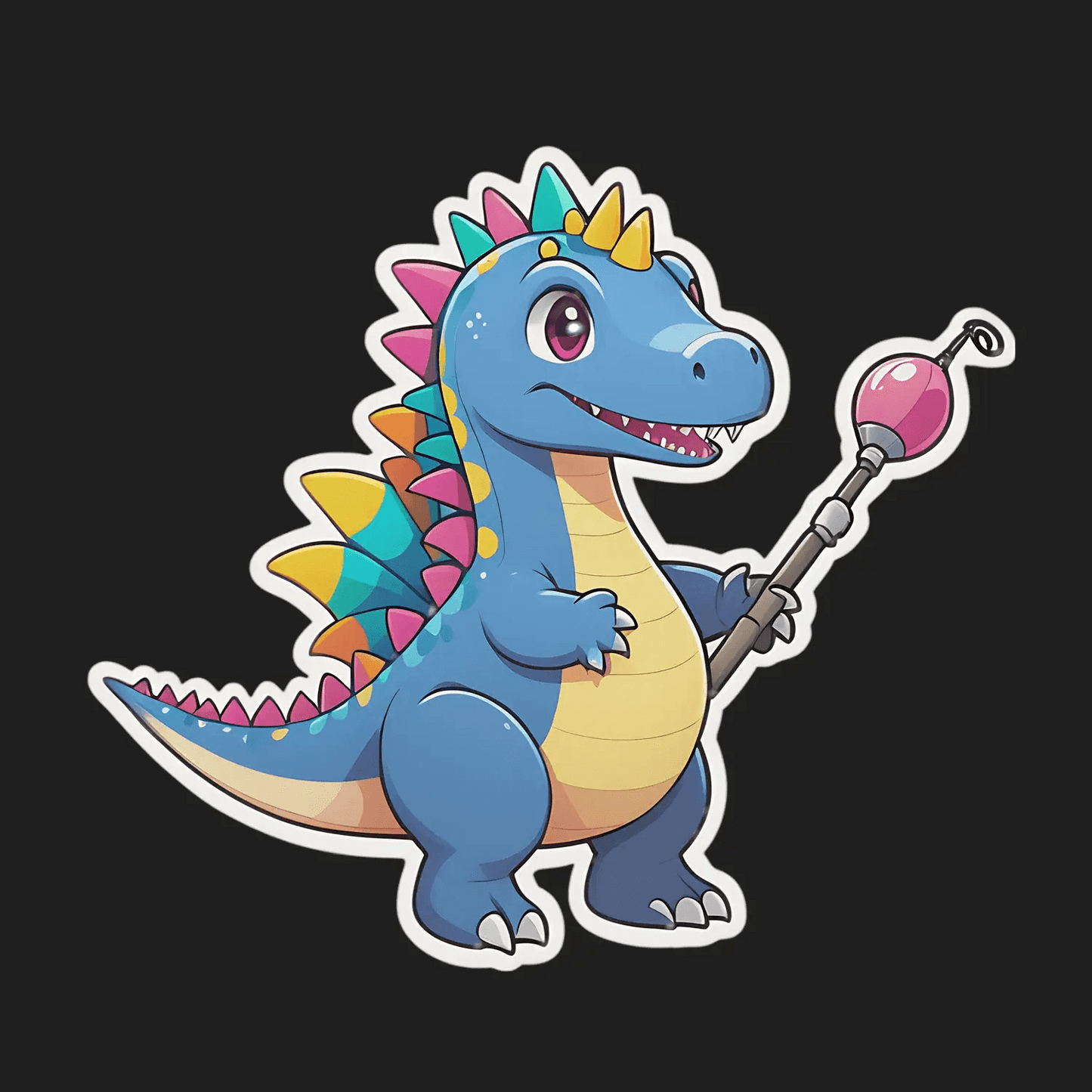 Dinosaur Magic Wand - Sticker - Heat Press Transfer