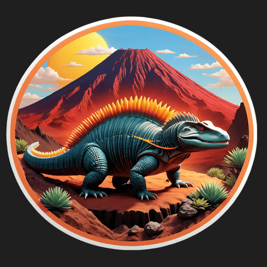 Dinosaur Mountain - UV Sticker - Heat Press Transfer