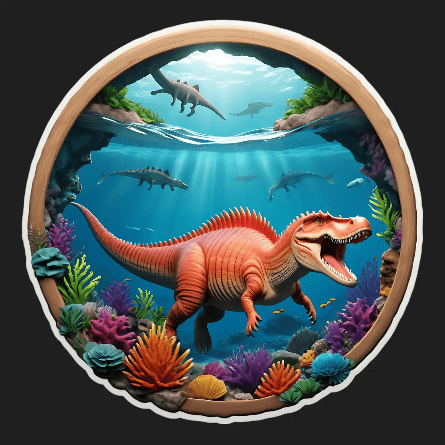 Dinosaur Ocean Adventure - Sticker - Heat Press Transfer
