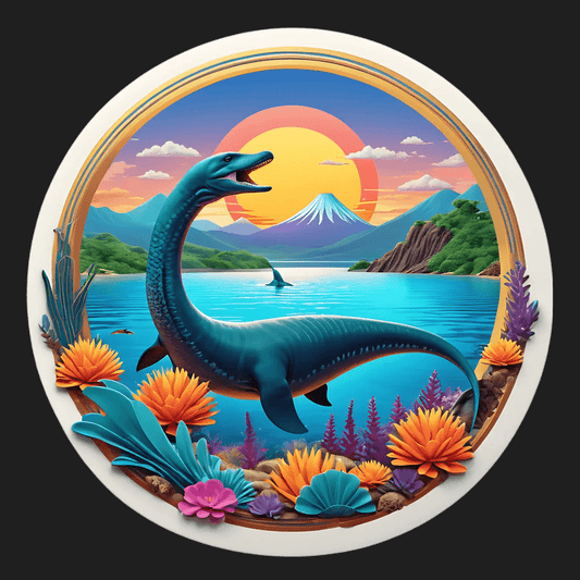 Dinosaur Paradise - Ocean View Sticker - Heat Press Transfer