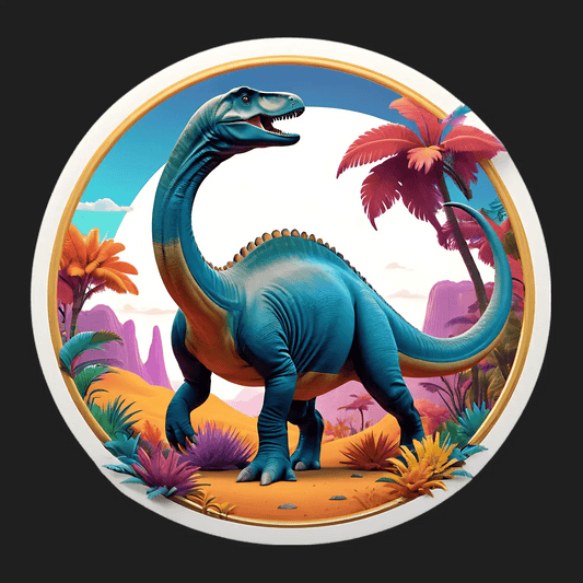 Dinosaur Paradise - UV DTF Sticker - Heat Press Transfer