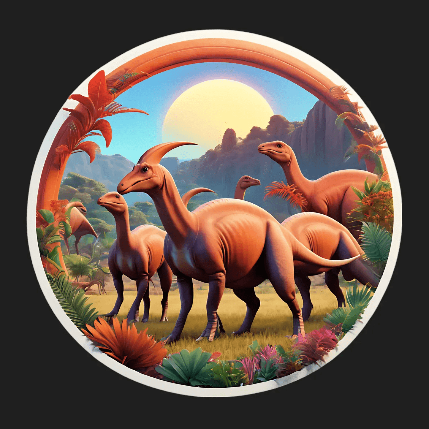 Dinosaur Paradise - UV Sticker - Heat Press Transfer