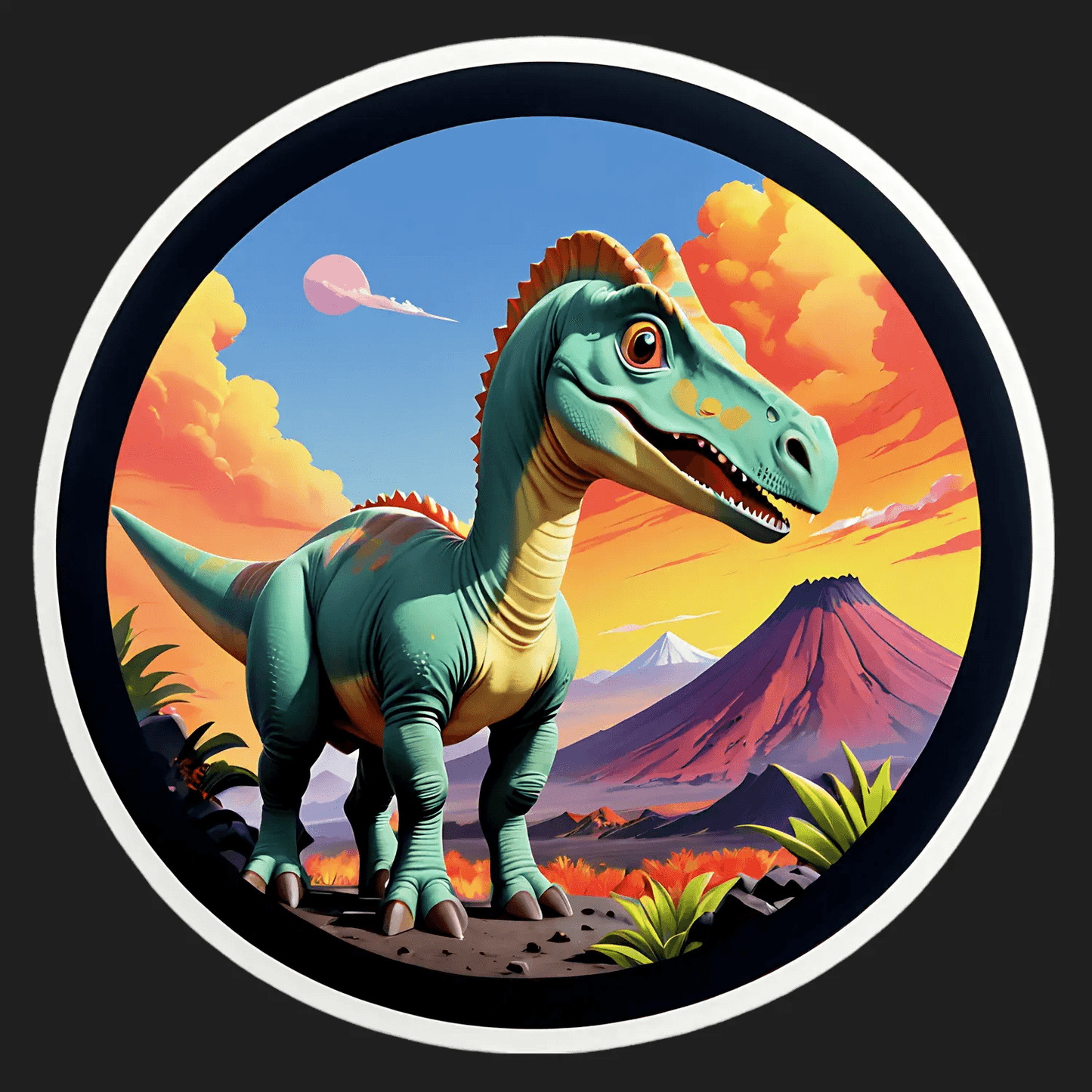 Dinosaur Paradise - Vibrant Sticker - Heat Press Transfer