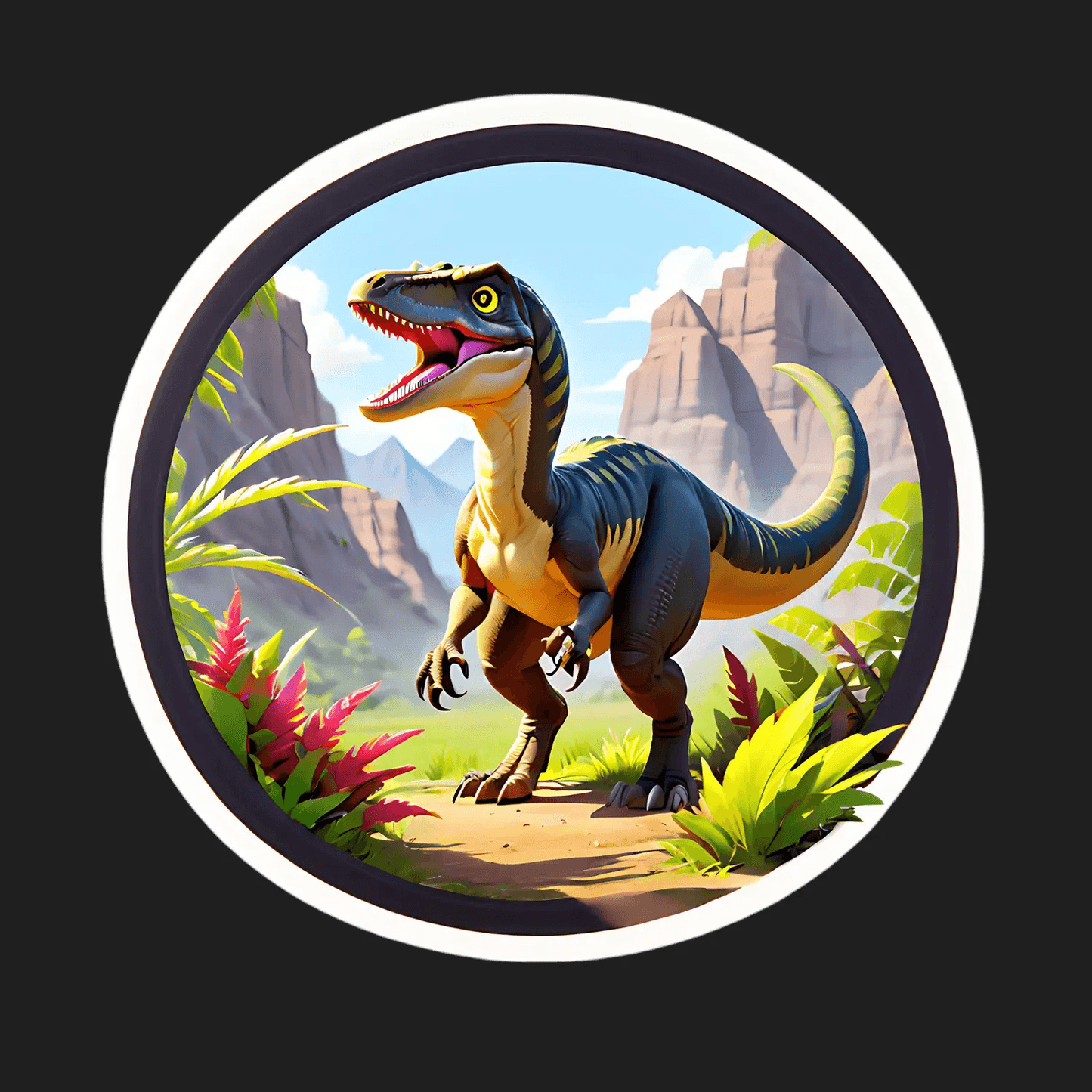 Dinosaur Roar - DTF Sticker - Heat Press Transfer