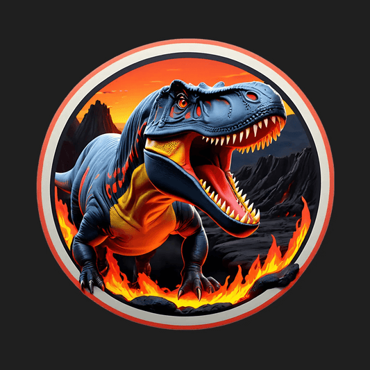 Dinosaur Roar - UV DTF Sticker - Heat Press Transfer