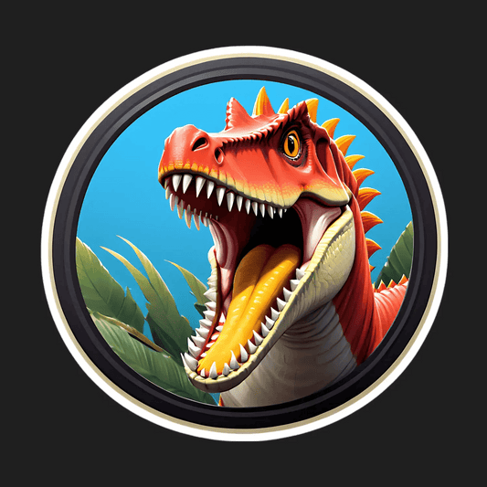 Dinosaur Roar - UV DTF Sticker - Heat Press Transfer