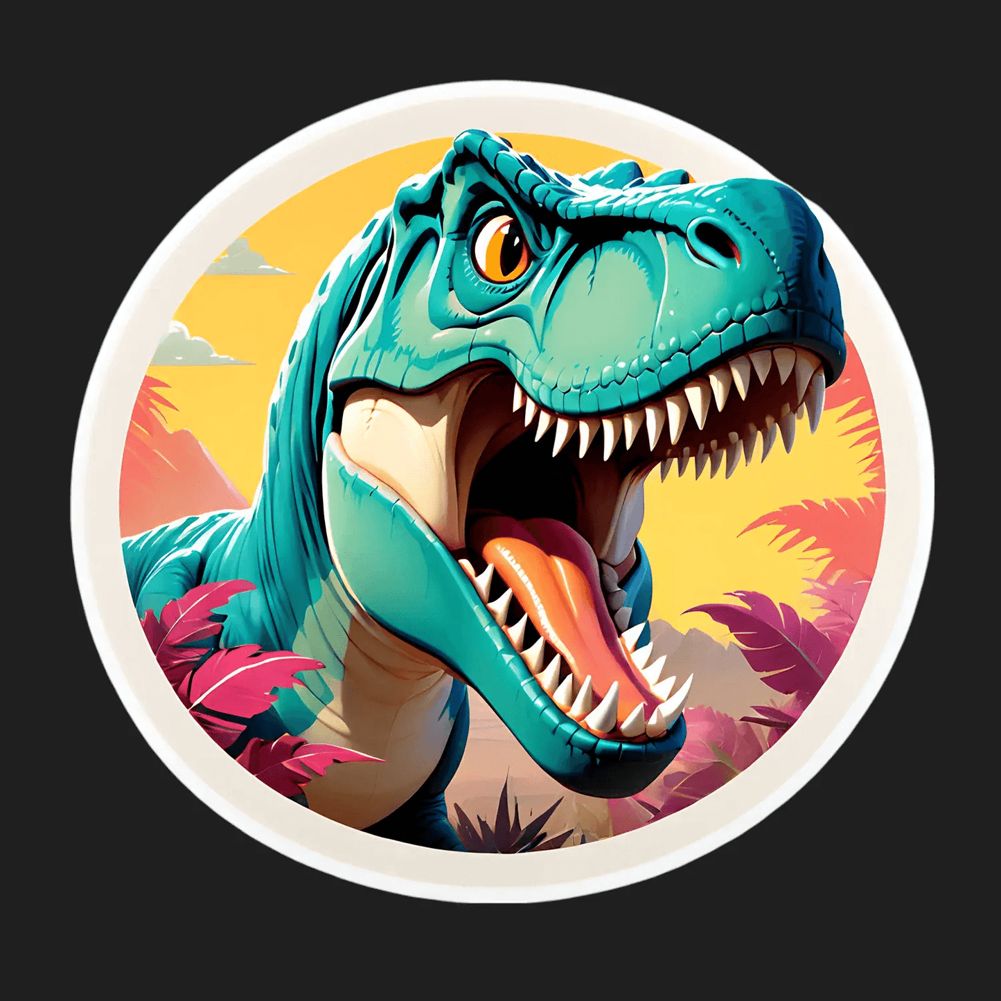Dinosaur Roar - UV Sticker - Heat Press Transfer