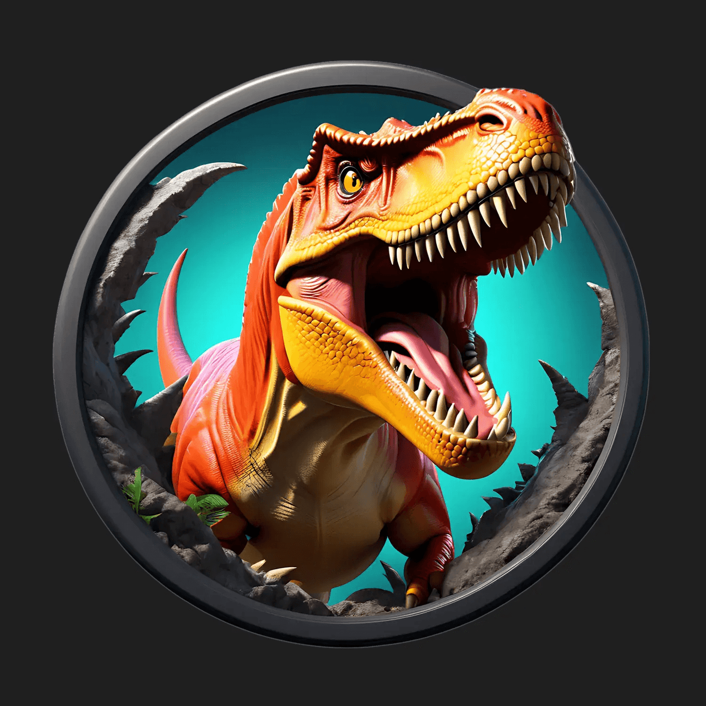 Dinosaur Roar - Vibrant UV Sticker - Heat Press Transfer