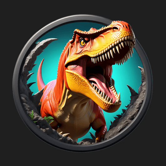 Dinosaur Roar - Vibrant UV Sticker - Heat Press Transfer