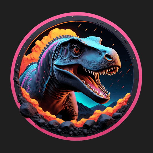 Dinosaur Roar - Vibrant UV Sticker - Heat Press Transfer