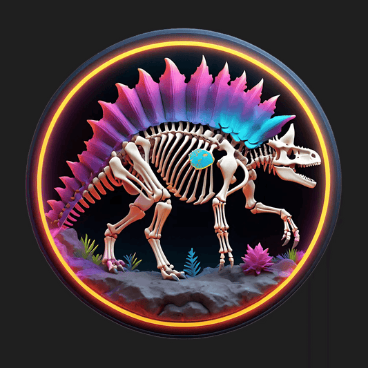 Dinosaur Skeleton Sticker - Vibrant UV - Heat Press Transfer